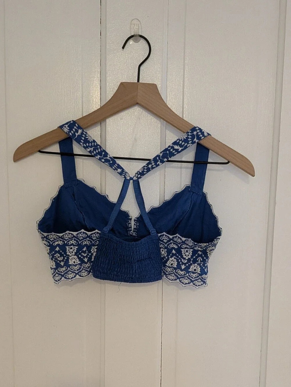 Intimately Free People Ezra blue and white bralette size S